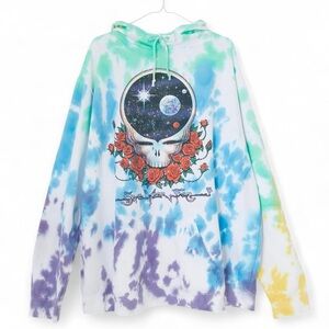 Grateful Dead Tie-Dye Oversized Hoodie Sweatshirt Unisex SZ L/XL* #GratefulDead